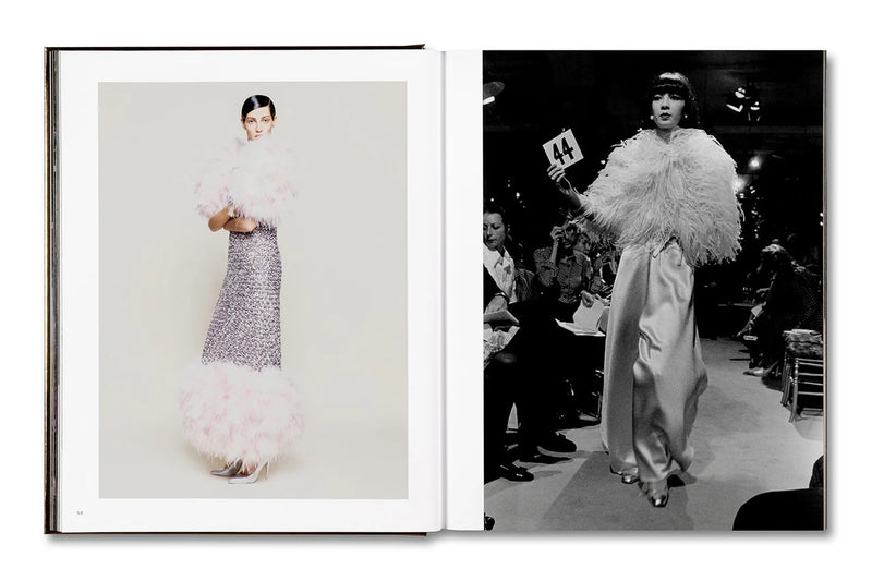 עמוד מתוך הספר Chanel Haute Couture - סקיצה ושמלה.