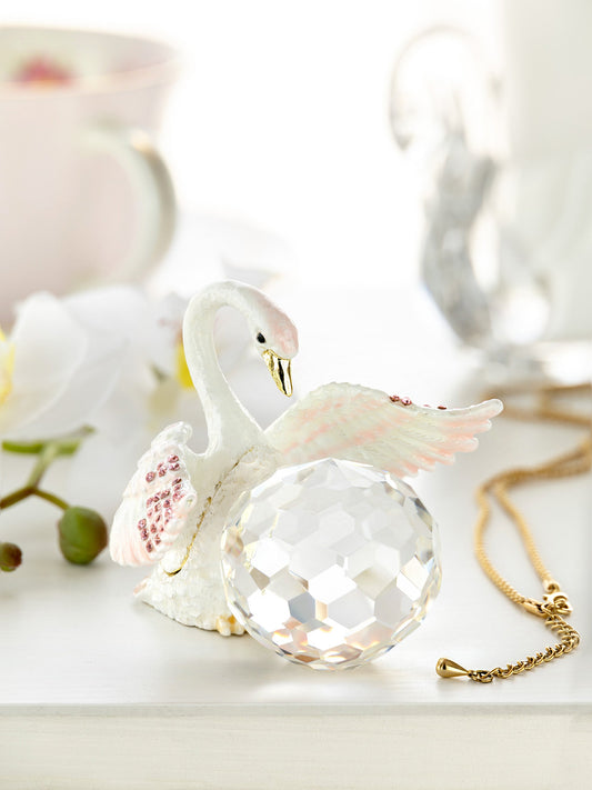 Keren Kopal White Swan Holding Crystal