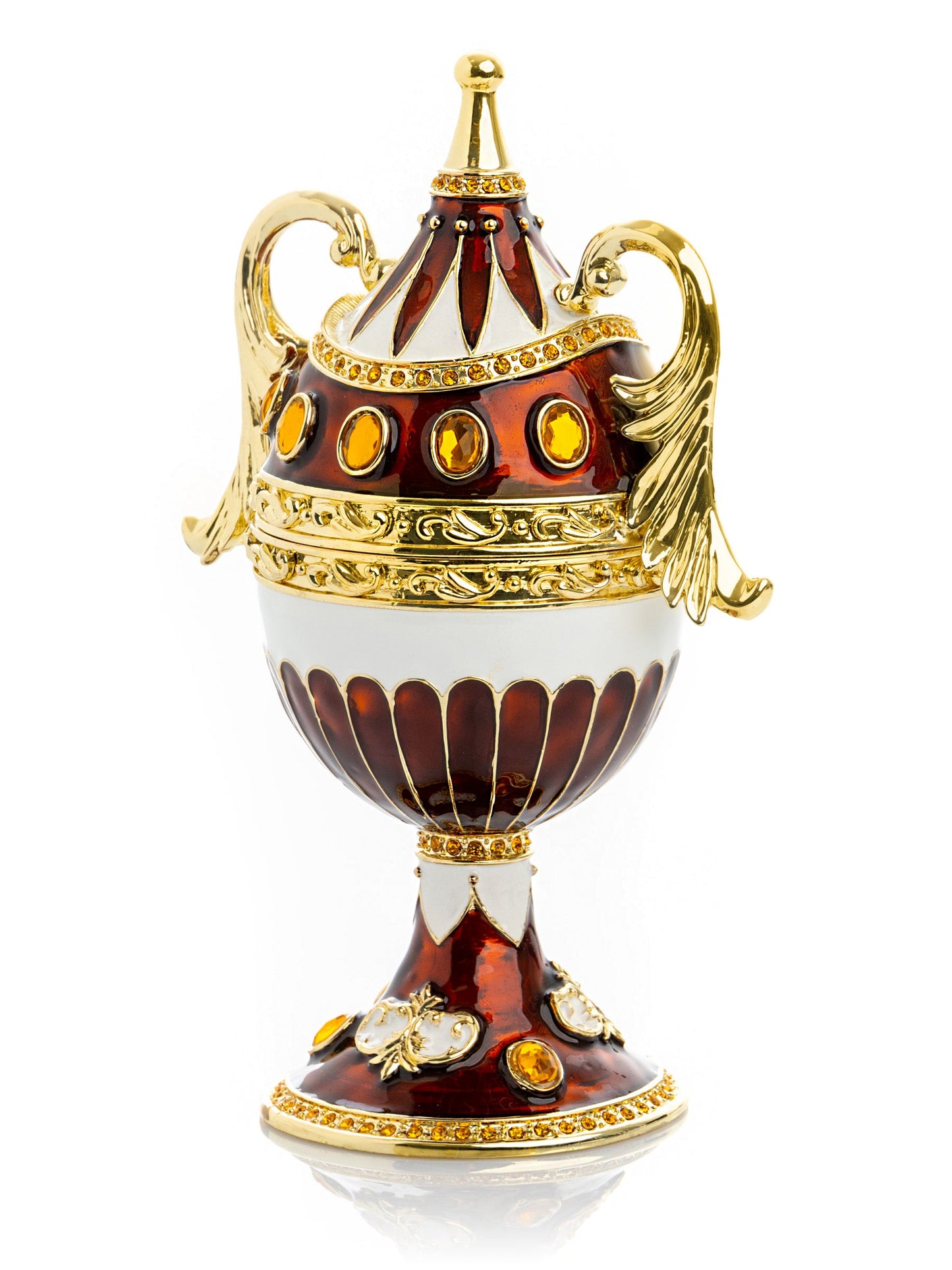 Keren Kopal Brown Music Playing Faberge Egg with Wings