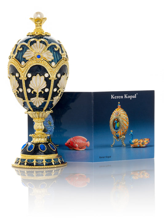 Keren Kopal Music Playing Blue Faberge Egg