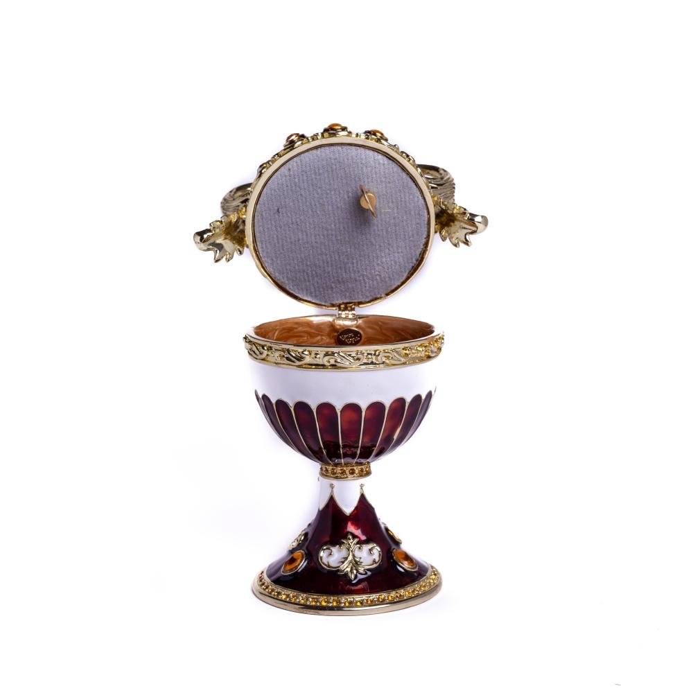 Keren Kopal Brown Music Playing Faberge Egg with Wings