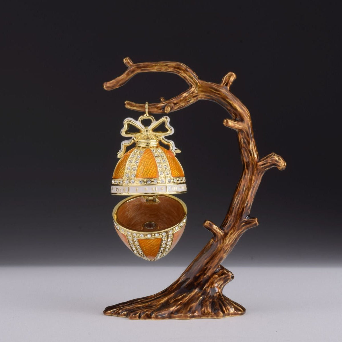 Keren Kopal Orange Russian Egg Hanging of a Tree Branch