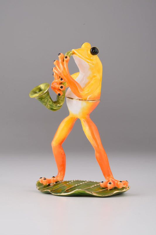 Keren Kopal Frog Playing a Saxophone