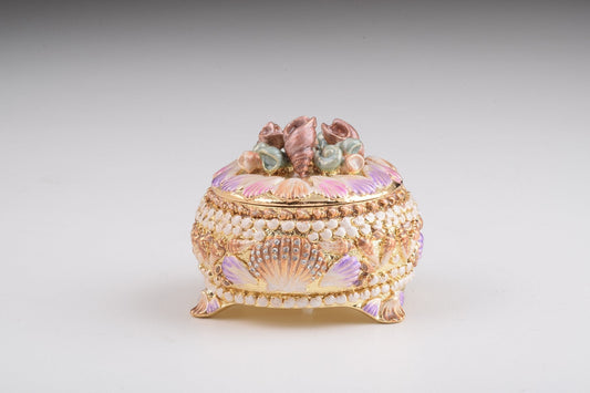 Keren Kopal Golden Seashells Trinket Box