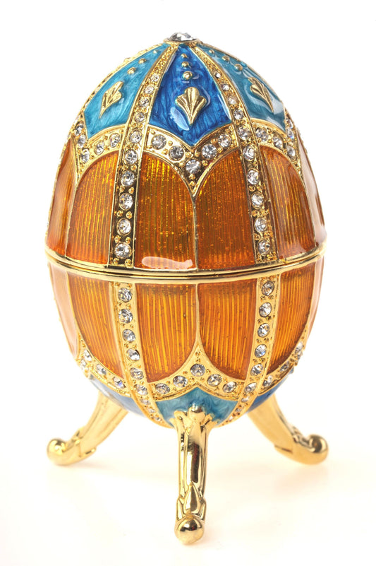 Keren Kopal Orange & Blue Faberge Egg