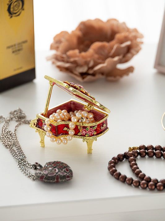 Keren Kopal Red Piano with Flowers