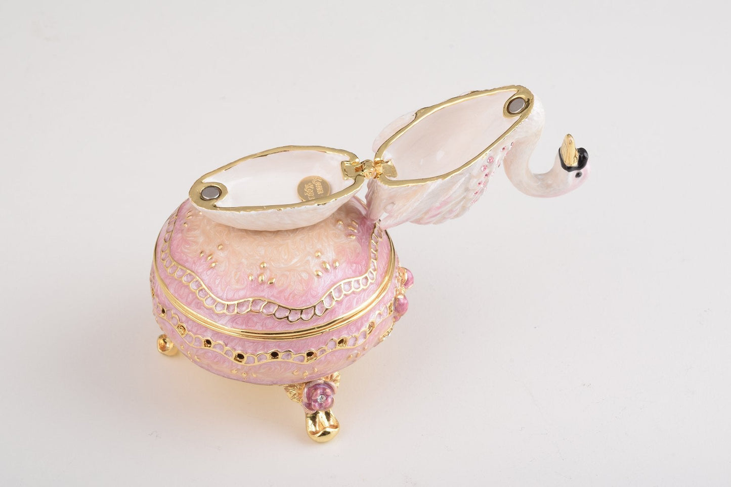 Keren Kopal Pink Faberge Egg with Swan