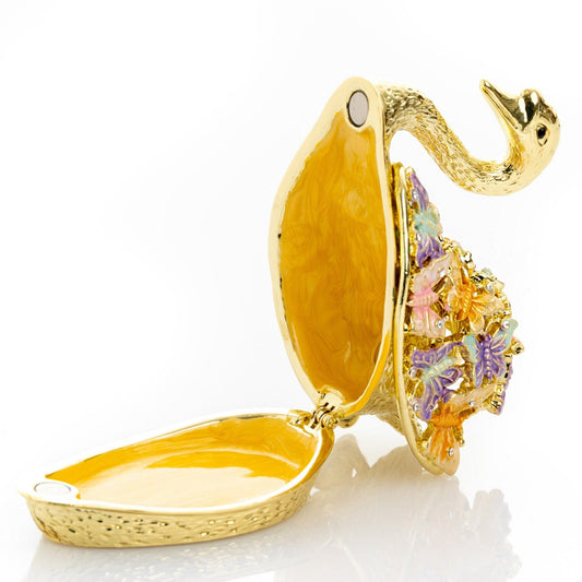 Keren Kopal Golden Swan Decorated with Butterflies