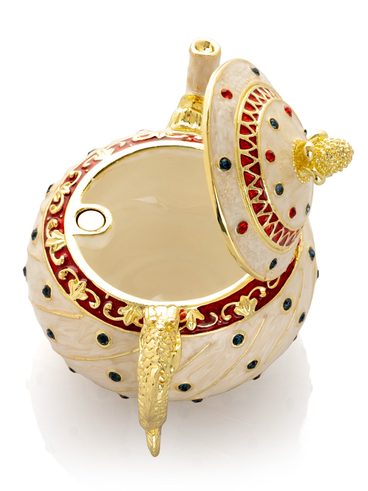 Keren Kopal White with Colorful Dots Teapot