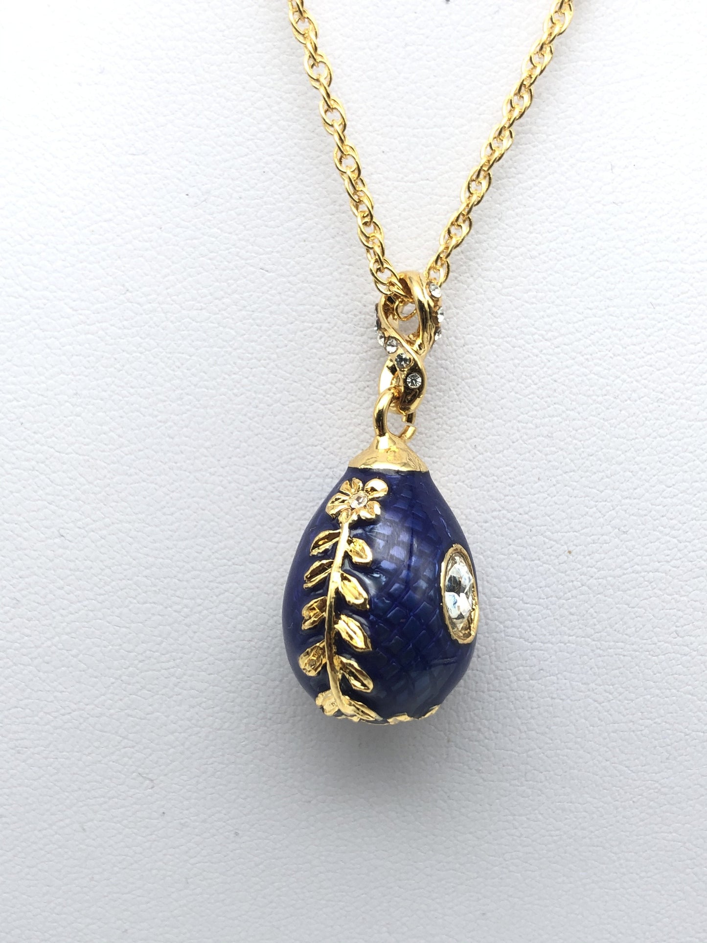 Keren Kopal Blue Egg Pendant Gold Necklace