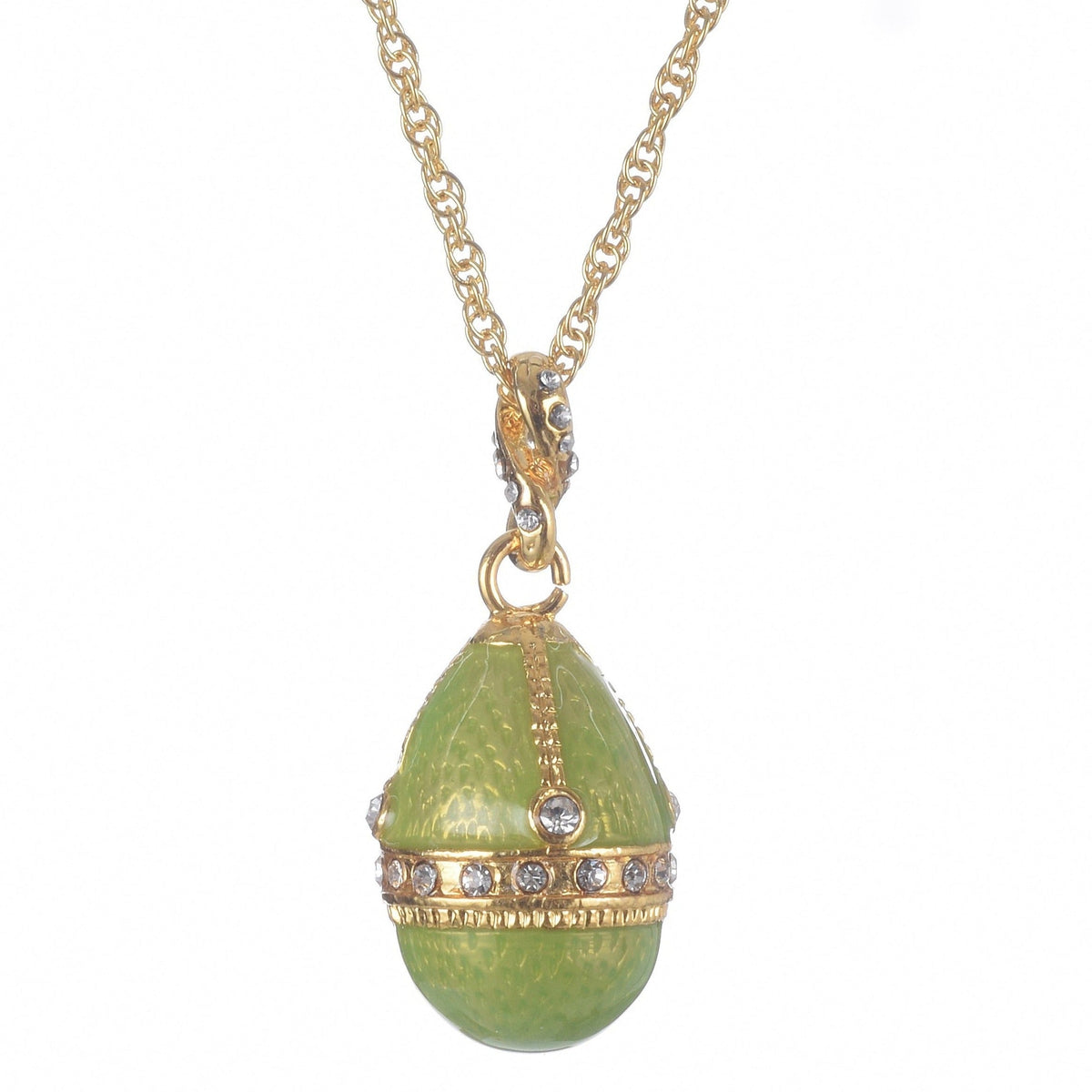 Keren Kopal Green Egg Pendant Gold Necklace