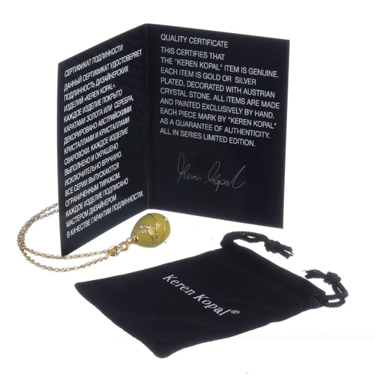 Keren Kopal Yellow Egg Pendant Gold Necklace