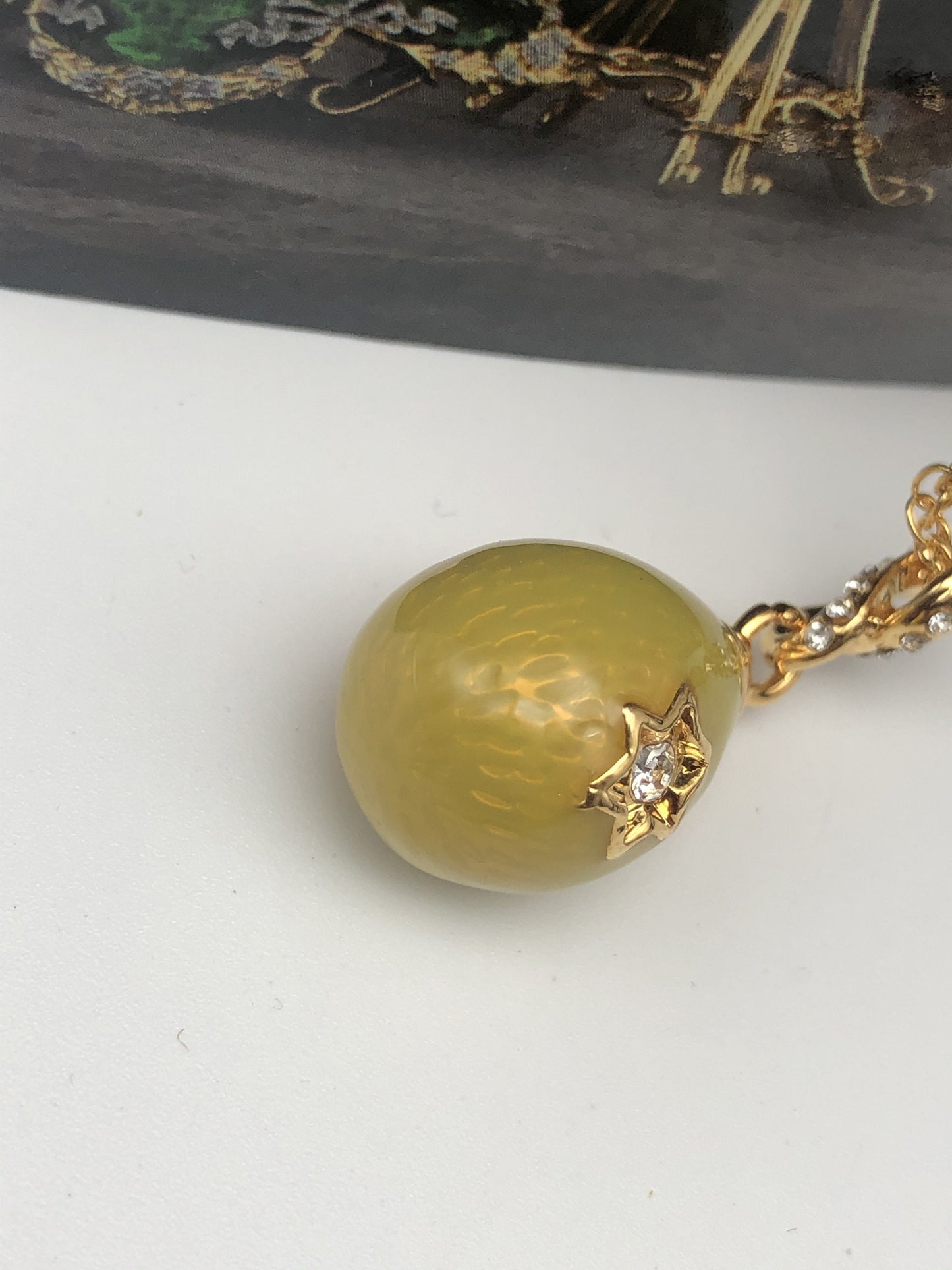 Keren Kopal Yellow Egg Star of David Pendant Gold Necklace