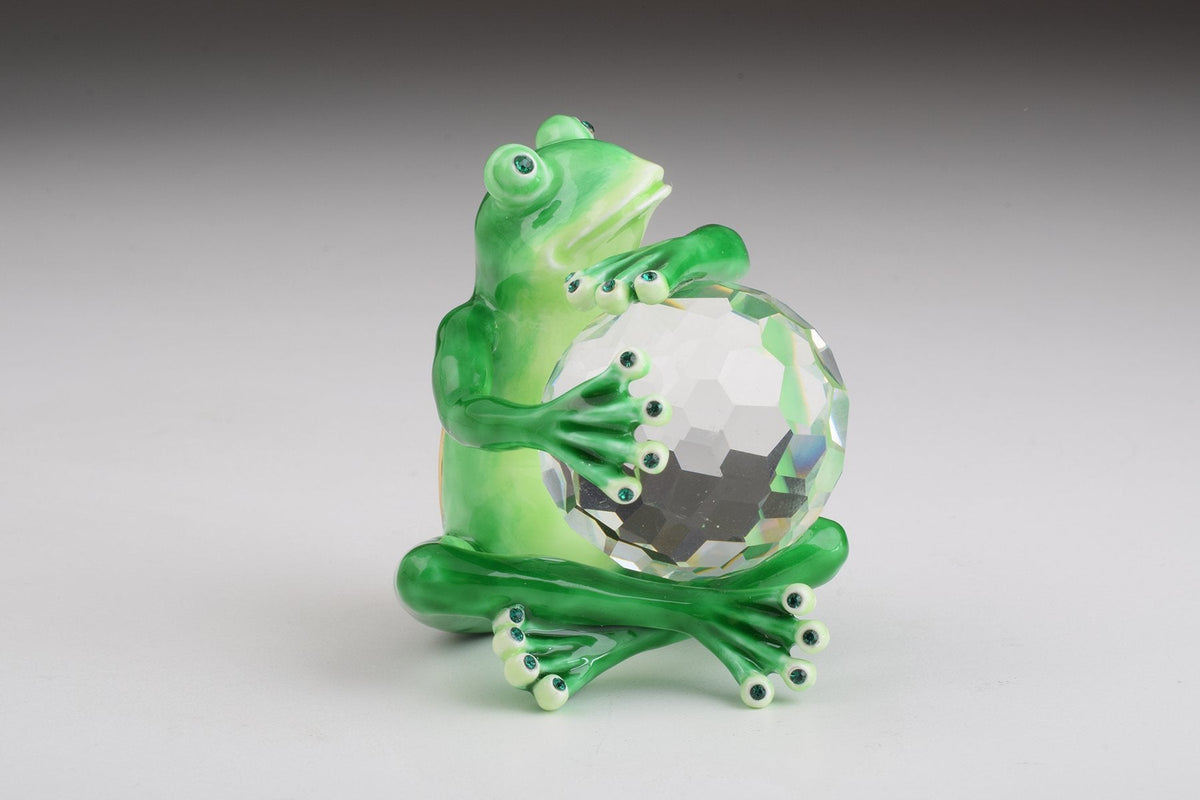 Keren Kopal Green Frog with Crystal Ball