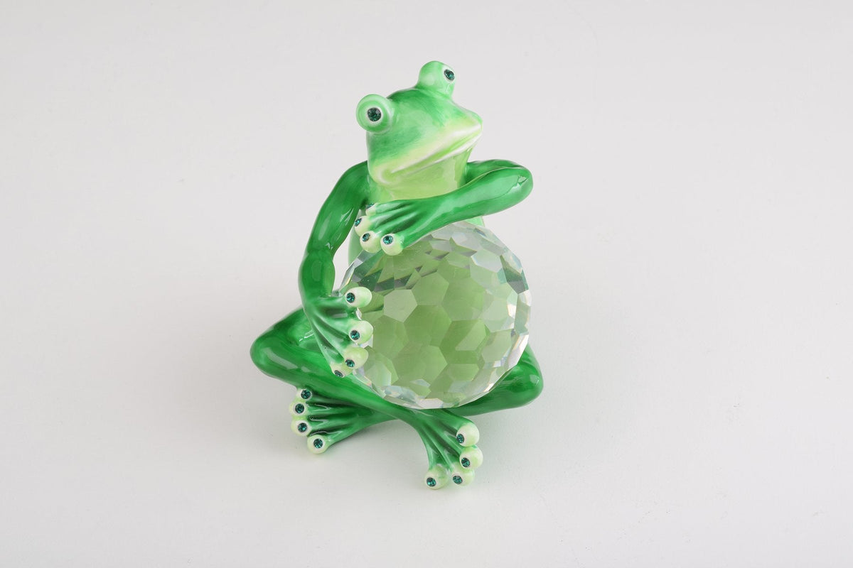 Keren Kopal Green Frog with Crystal Ball