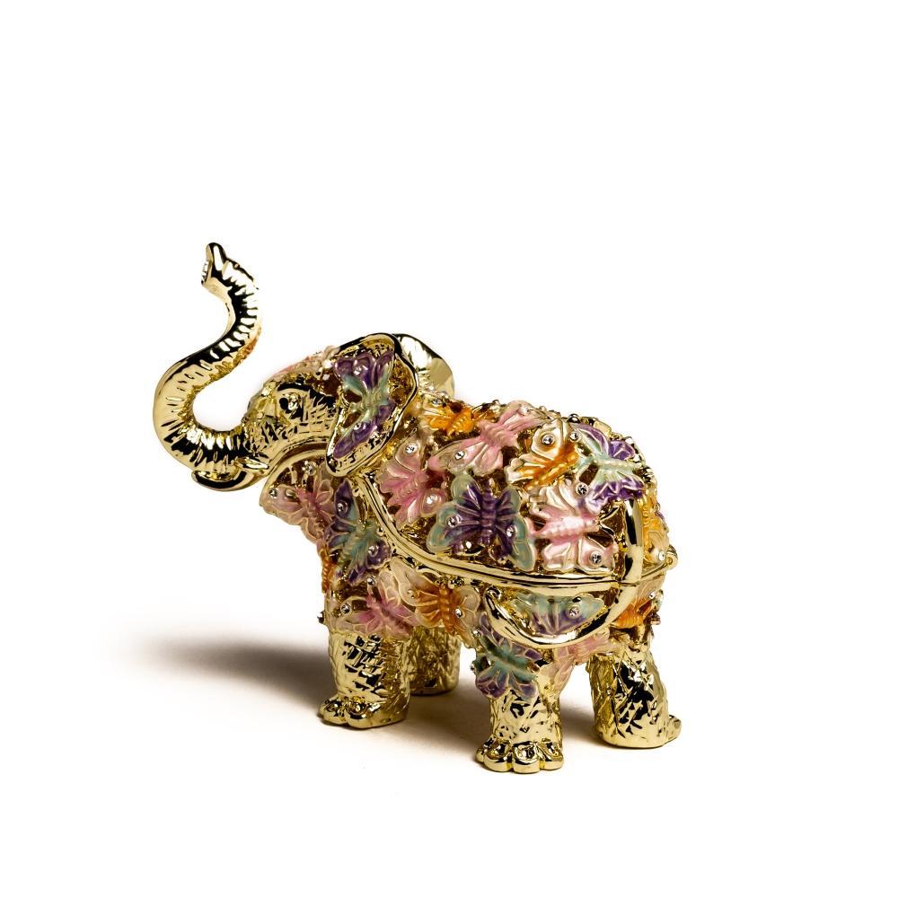 Golden Elephant Decorated with Butterflies