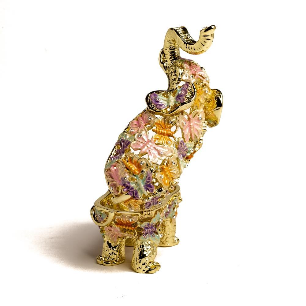 Golden Elephant Decorated with Butterflies