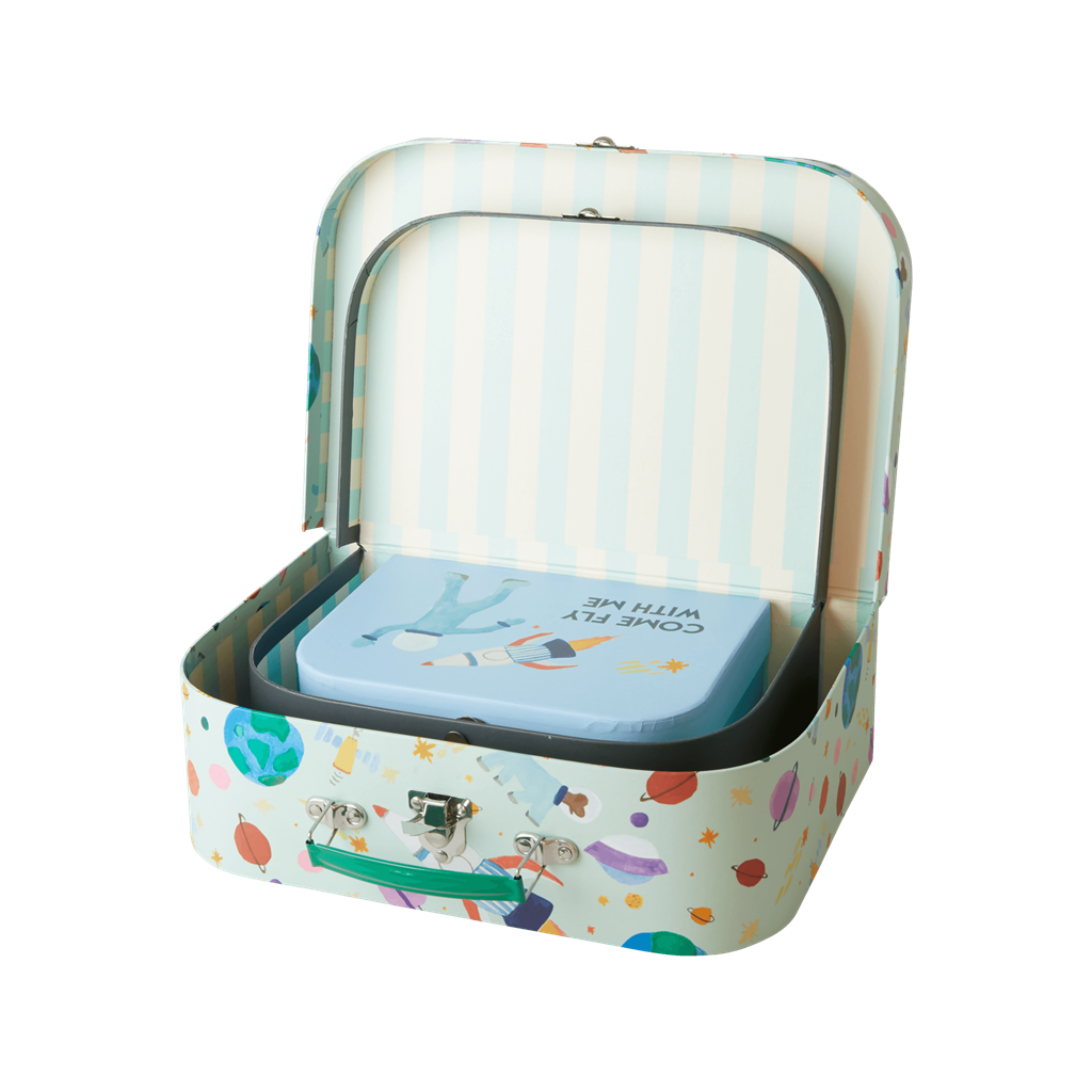 Rice DK | Cardboard Suitcase Set of 3 in Space Print
