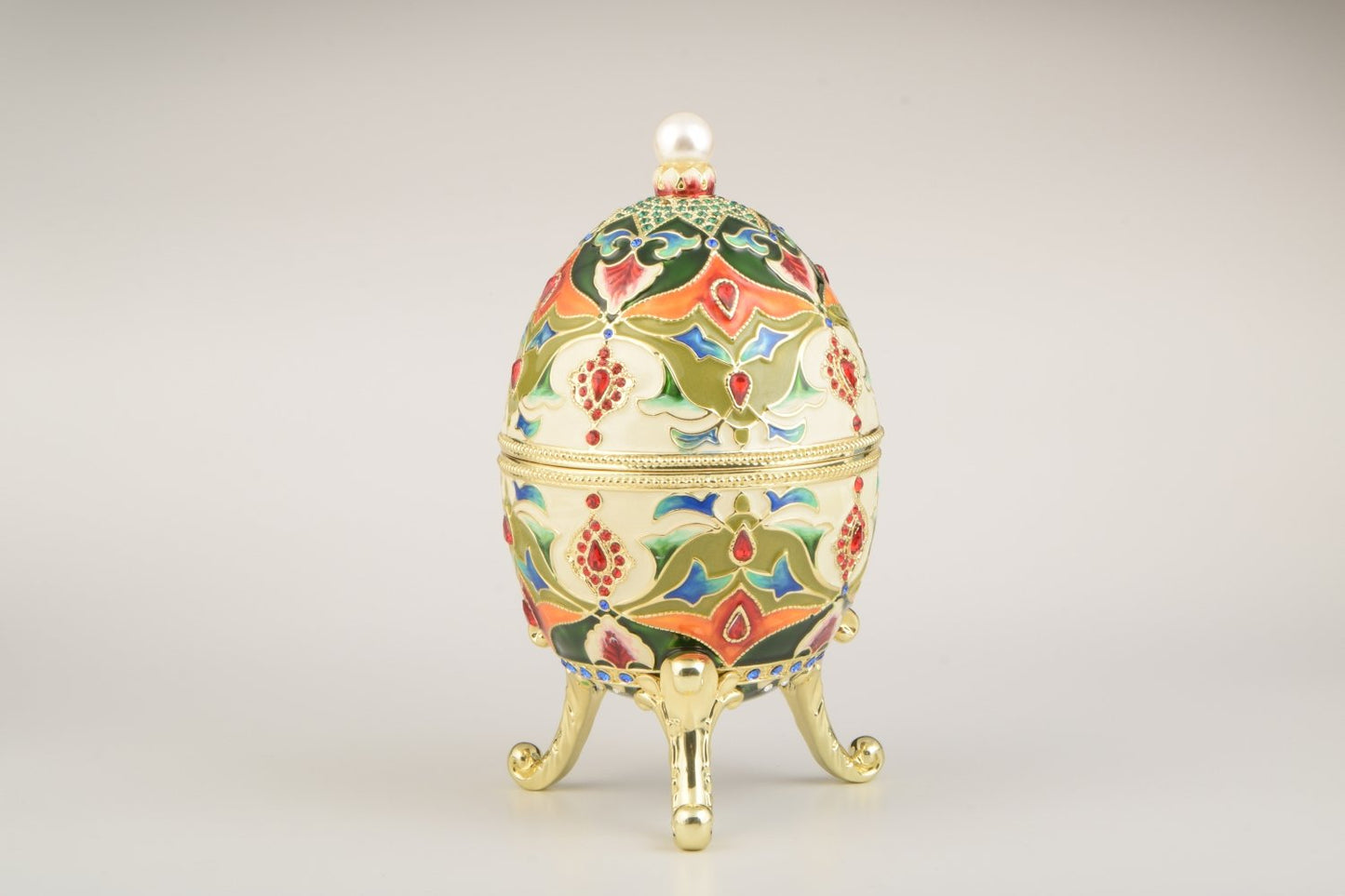 Colorful Russian Egg Trinket Box