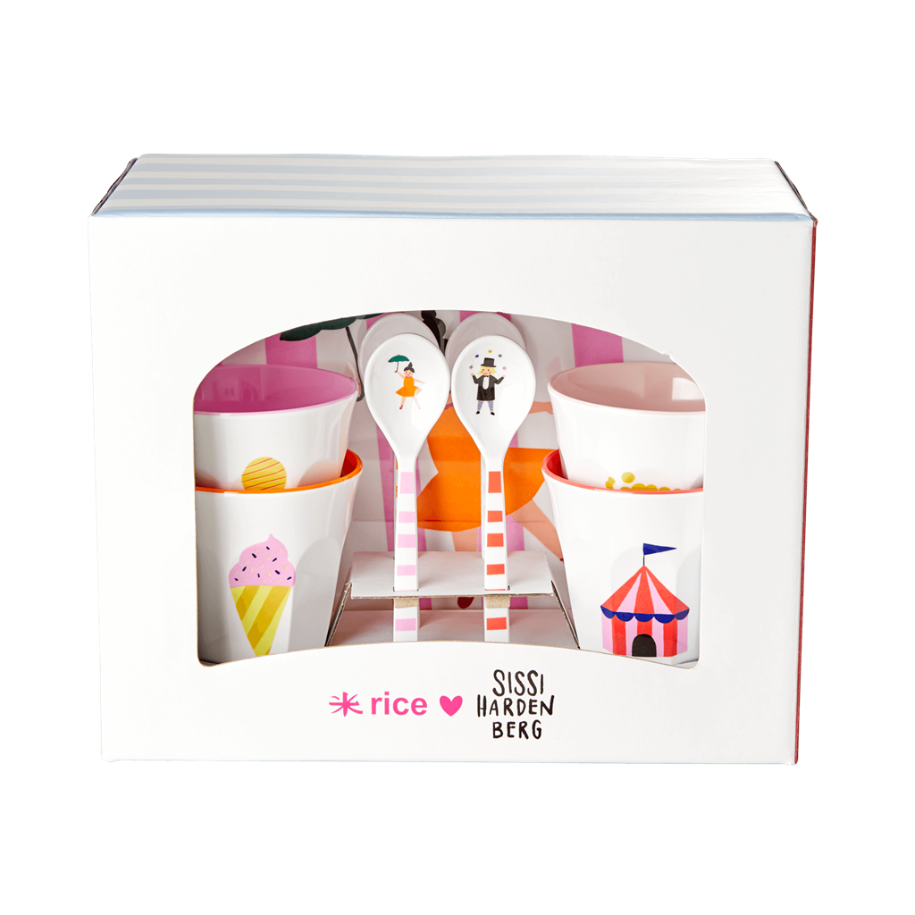 Rice DK | Melamine Kids Dinner Set in Gift Box Circus Print