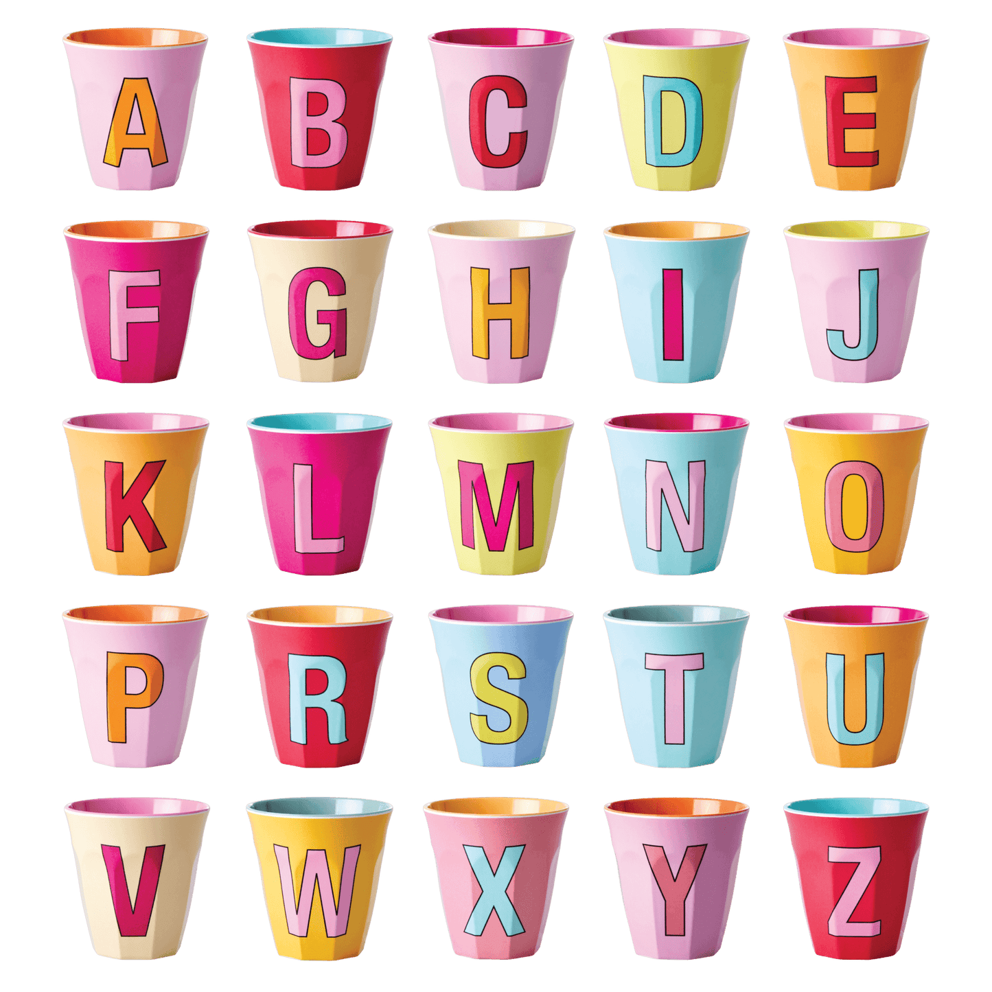 Rice DK Pastel Alphabet Cups