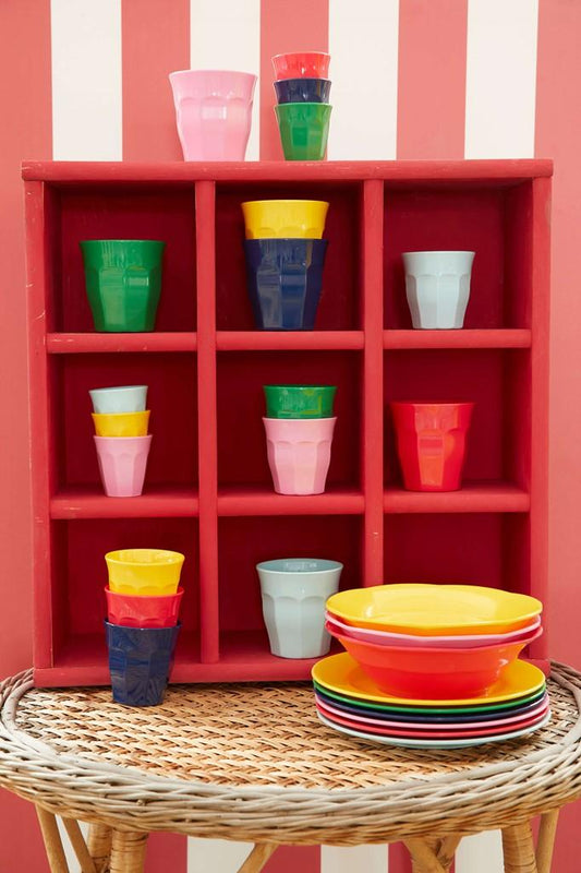 Rice DK Set of 6 Small Curve 'Favorite' Melamine Cups in Gift Box