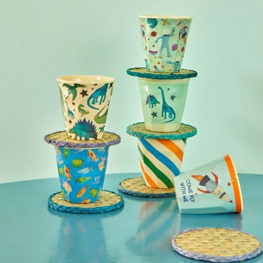 Rice DK Set of 6 Small 'Dinosaur' Melamine Cups