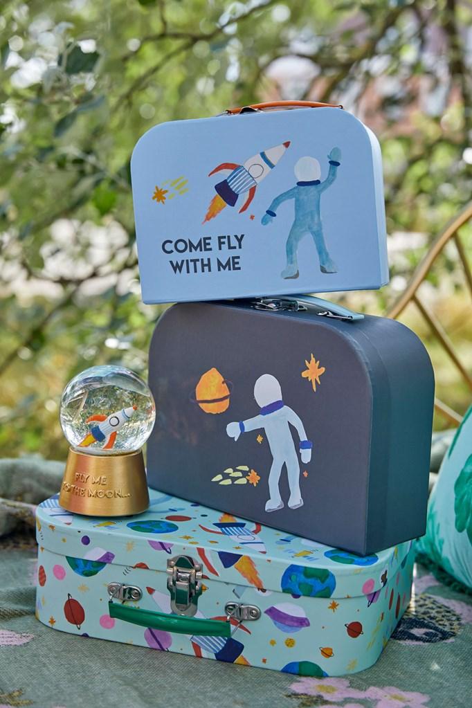 Rice DK | Cardboard Suitcase Set of 3 in Space Print