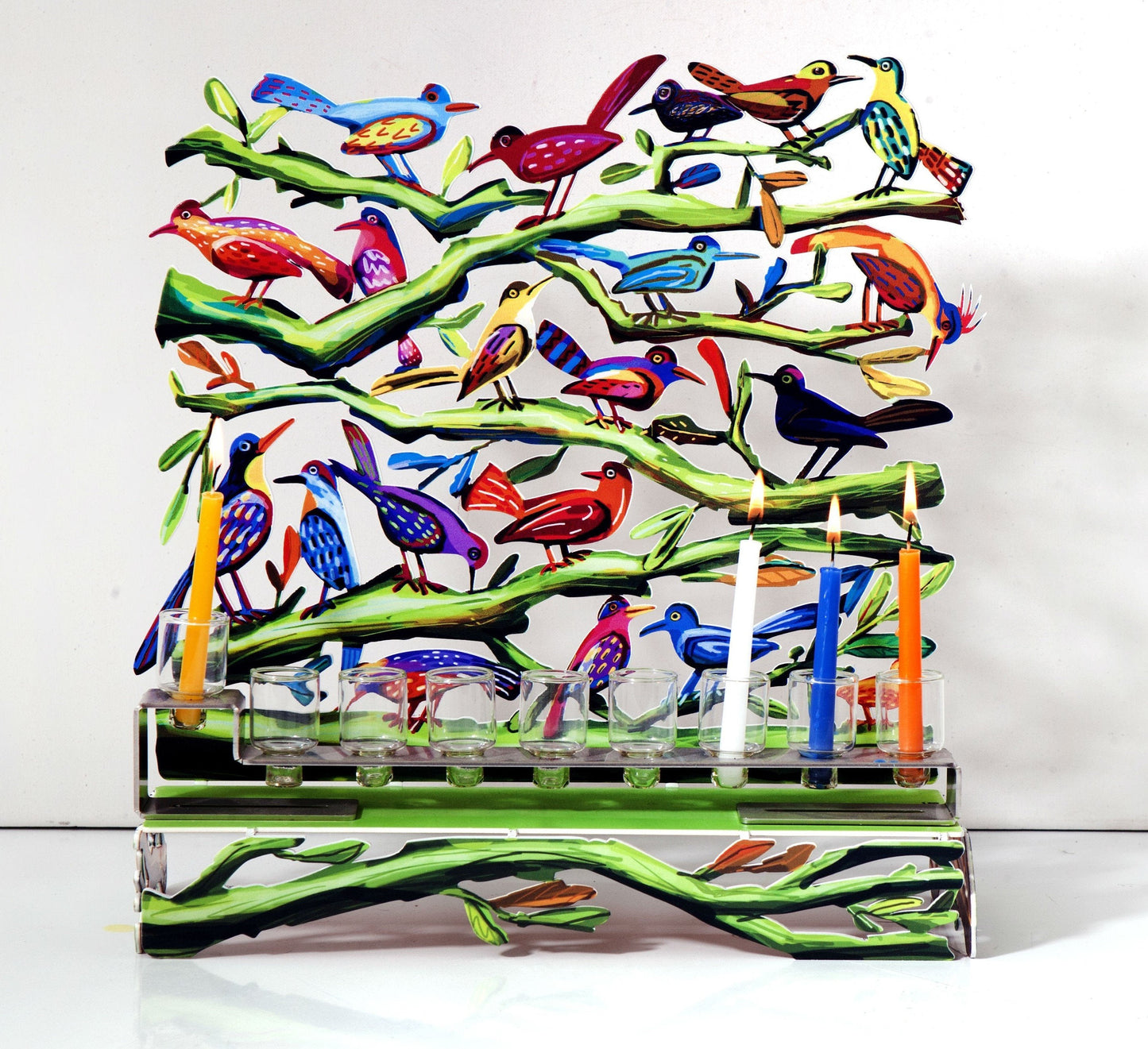 David Gerstein | Hanukkah Menorah Bird Twitters