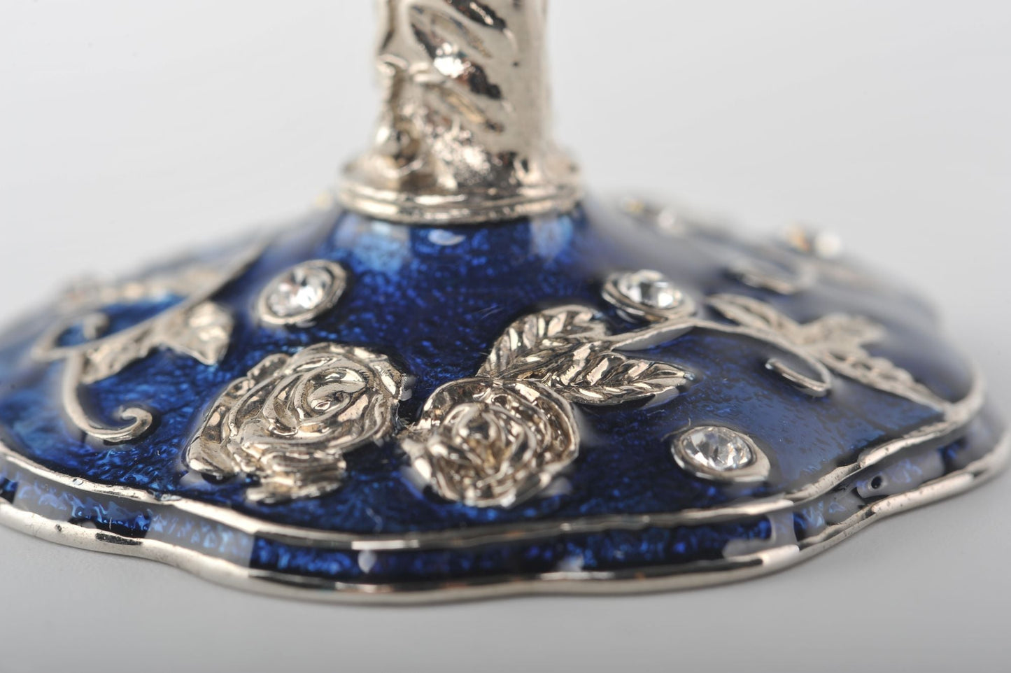 Keren Kopal Blue Faberge Egg with Frog Inside
