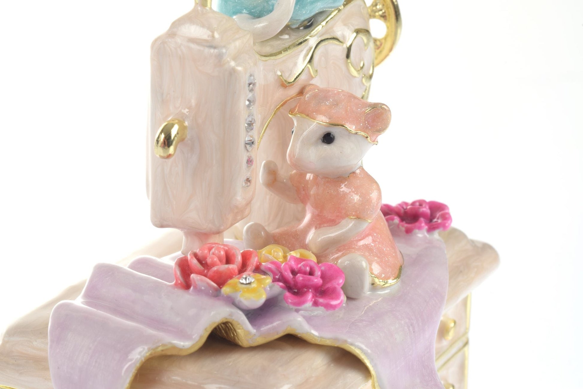 Keren Kopal Mice helping on a vintage sewing machine Trinket Box
