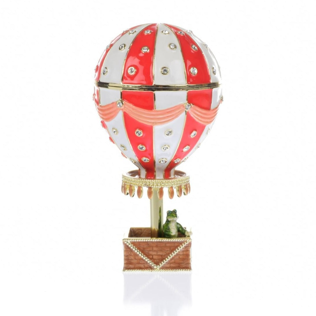 Red Hot air balloon with frog Limited edition 1-250 - Exquisite Decor