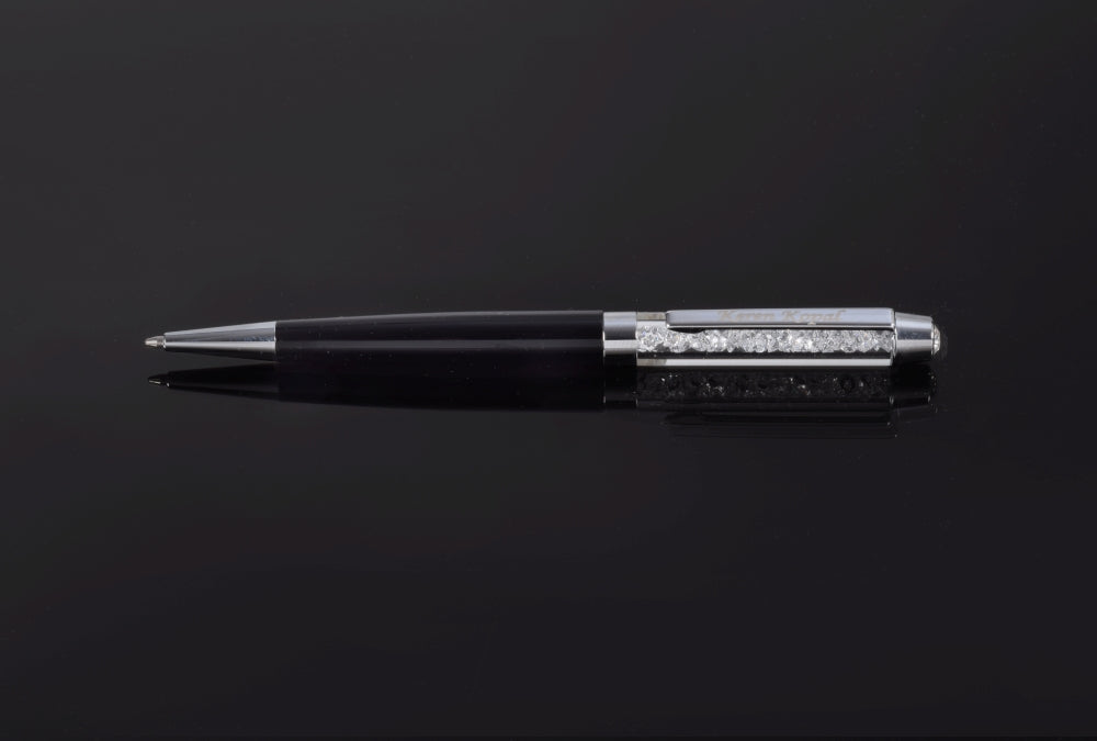 Keren Kopal Black Pen with Swarovski Crystals