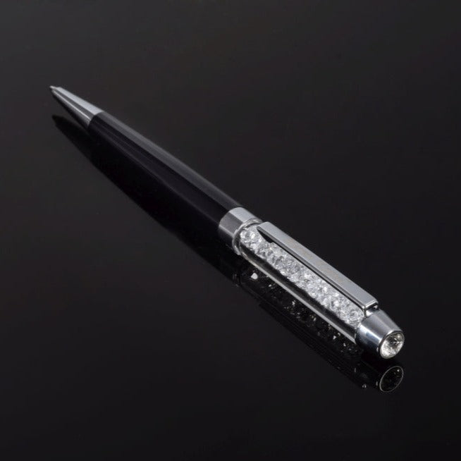 Keren Kopal Black Pen with Swarovski Crystals