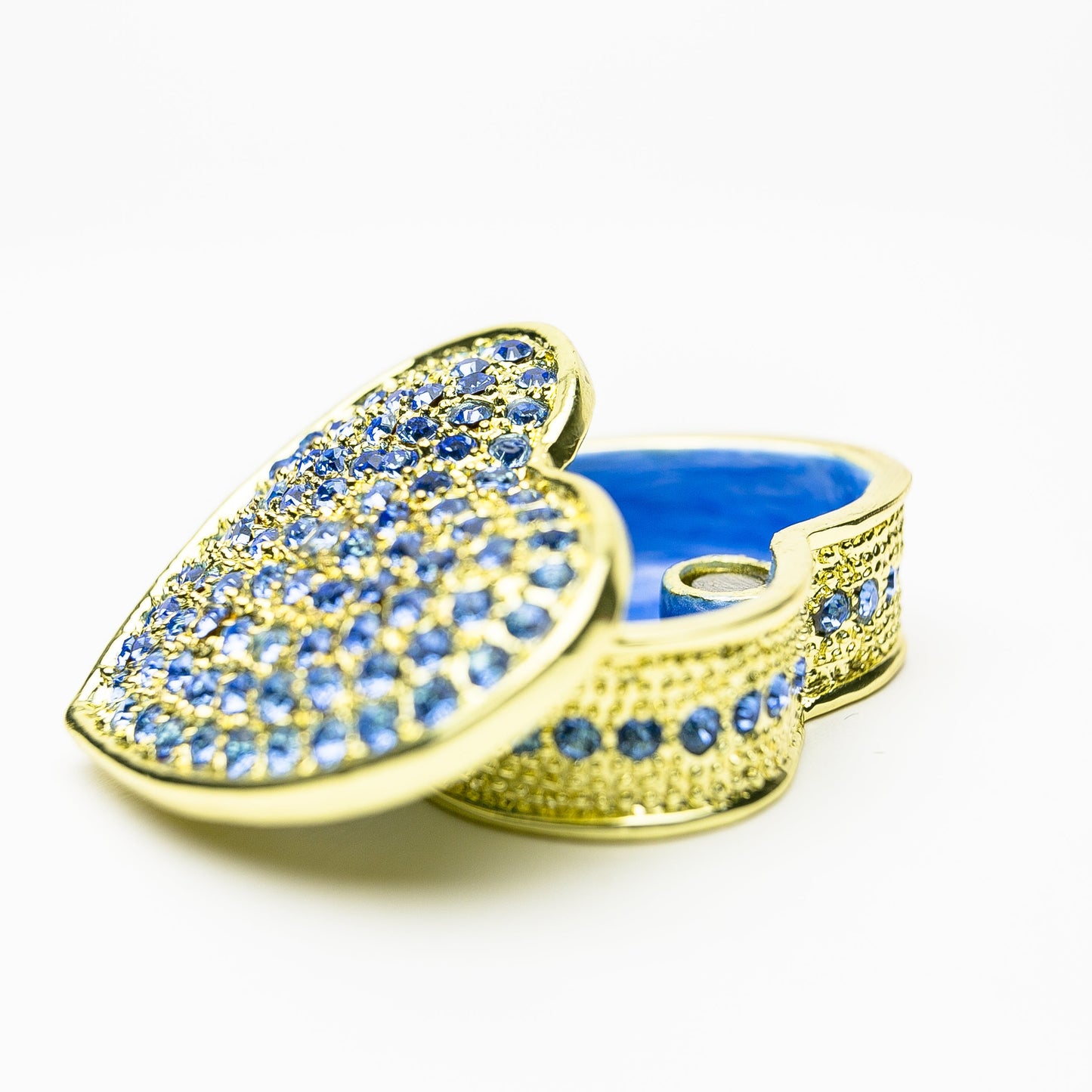 Keren Kopal Golden Blue Heart Decorative Box