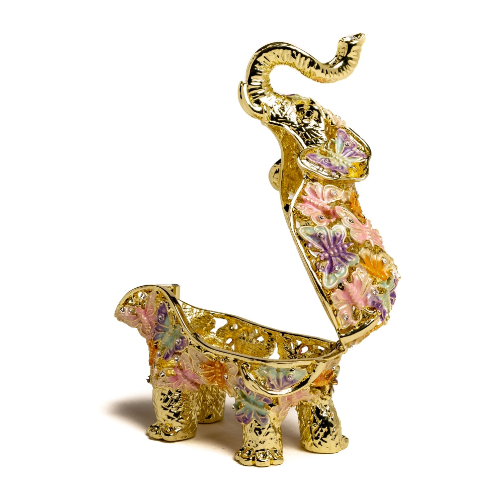 Keren Kopal Golden Elephant Decorated with butterflies