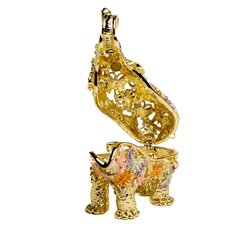 Keren Kopal Golden Elephant Decorated with butterflies