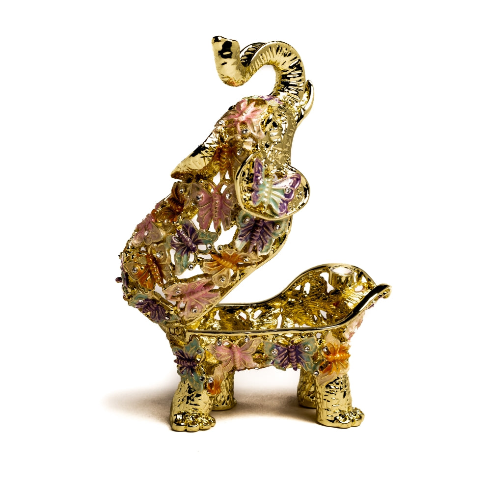 Keren Kopal Golden Elephant Decorated with butterflies