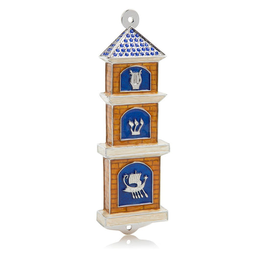 Blue Contemporary Synagogue style מזוזה