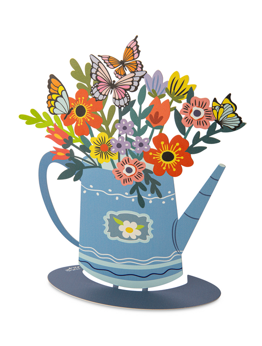 כד פרחים ופרפרים - תמונה 1