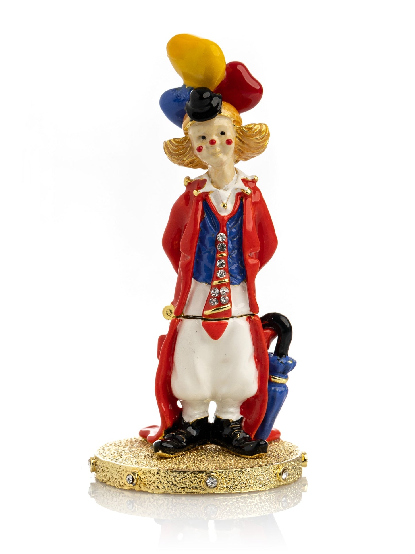 Funny Circus Clown with Umbrella trinket box - Exquisite Decor