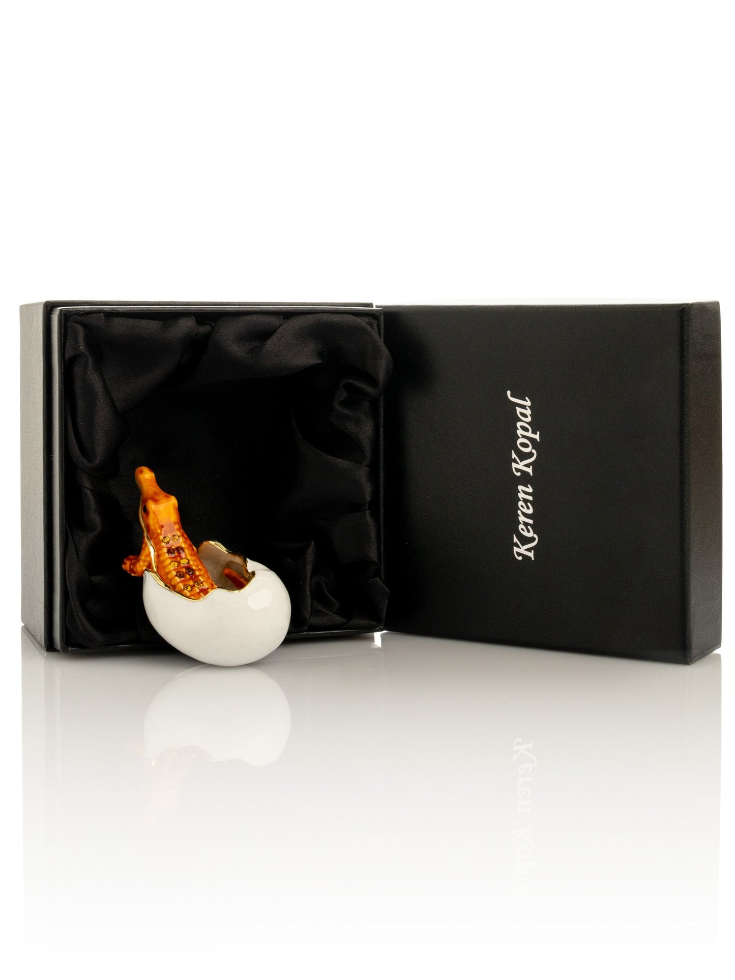 Keren Kopal Orange Crocodile hatching from egg