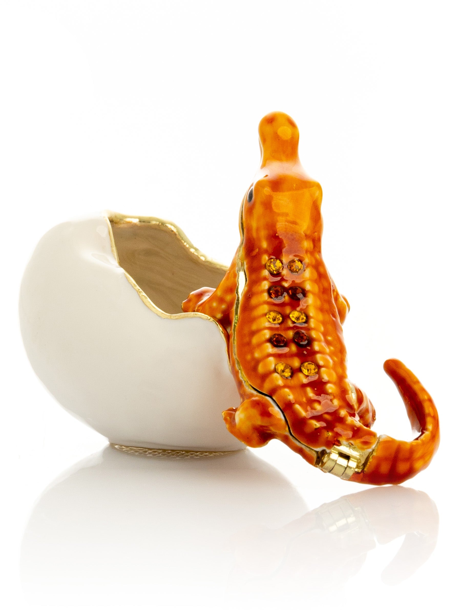 Keren Kopal Orange Crocodile hatching from egg