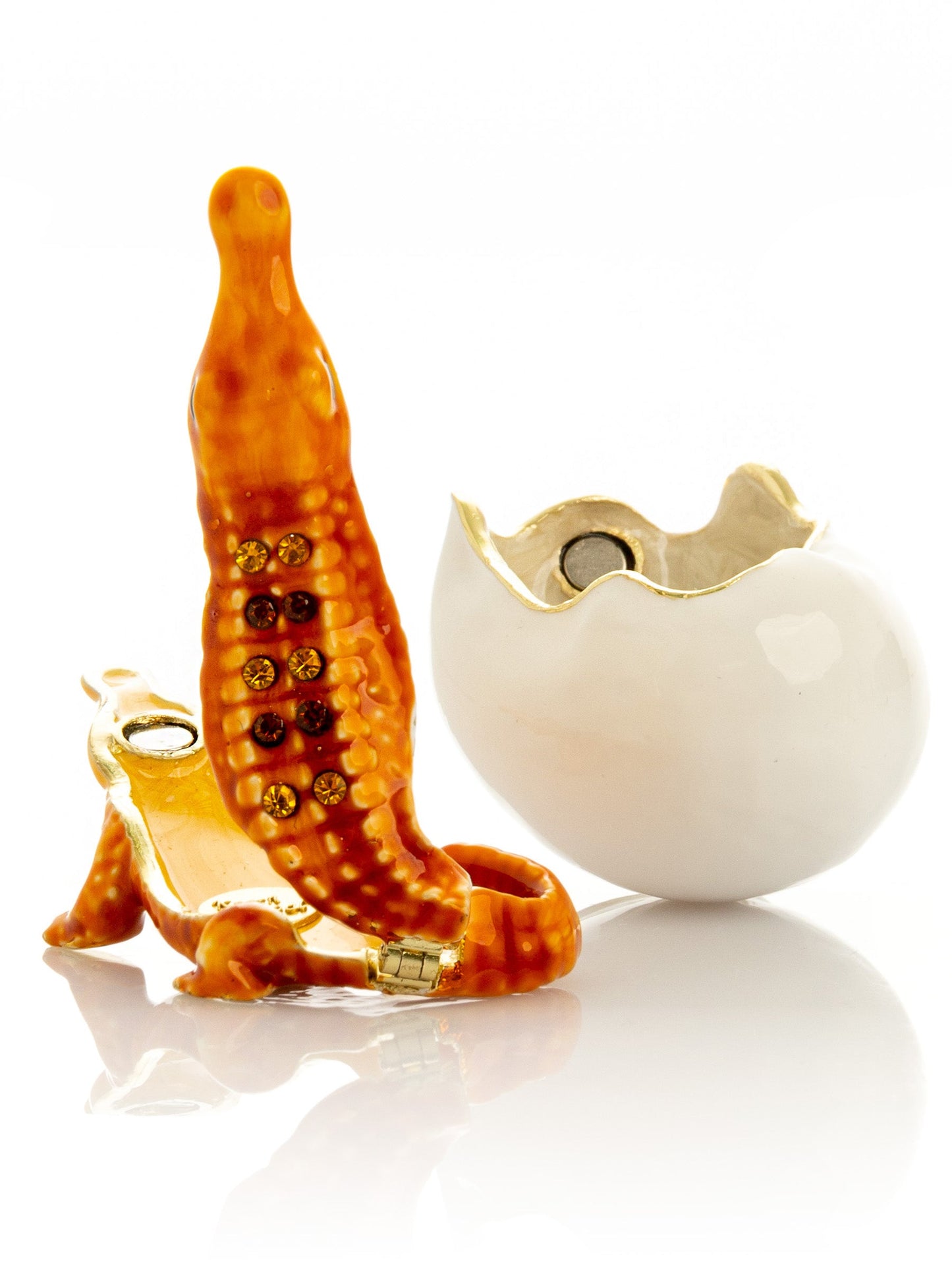 Keren Kopal Orange Crocodile hatching from egg