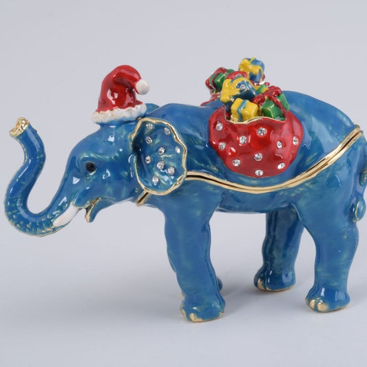 Keren Kopal Christmas Elephant bearing gifts and presents