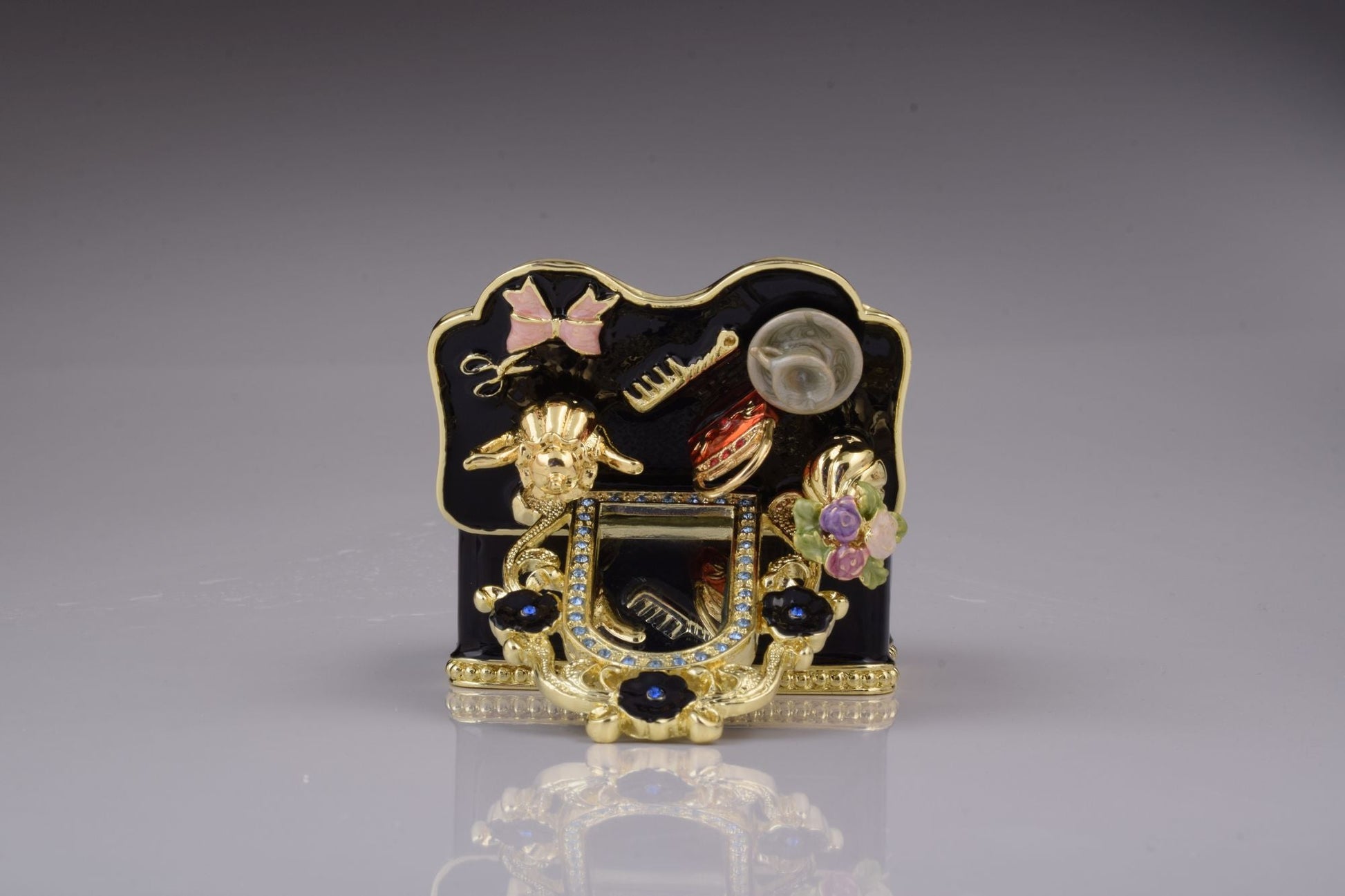 Keren Kopal Black Vanity Table