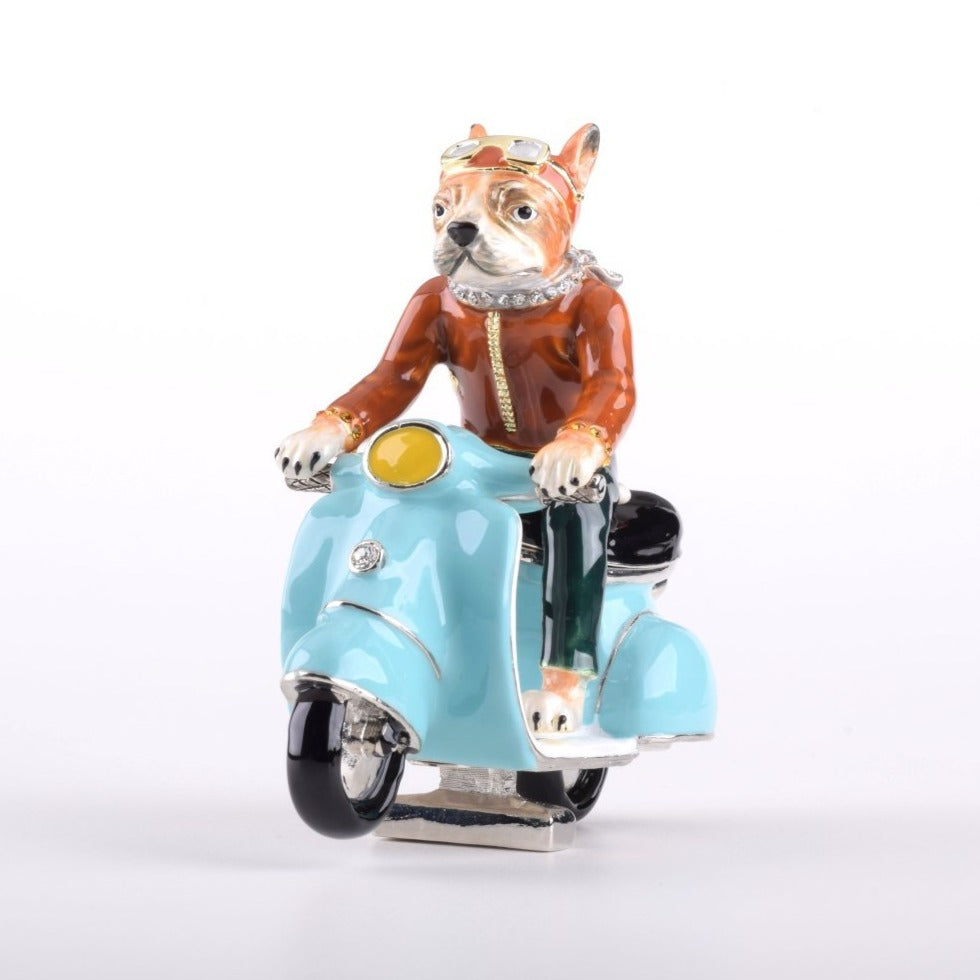 Dog riding a Vespa bike Limited Edition 1 of 250 - Exquisite Decor