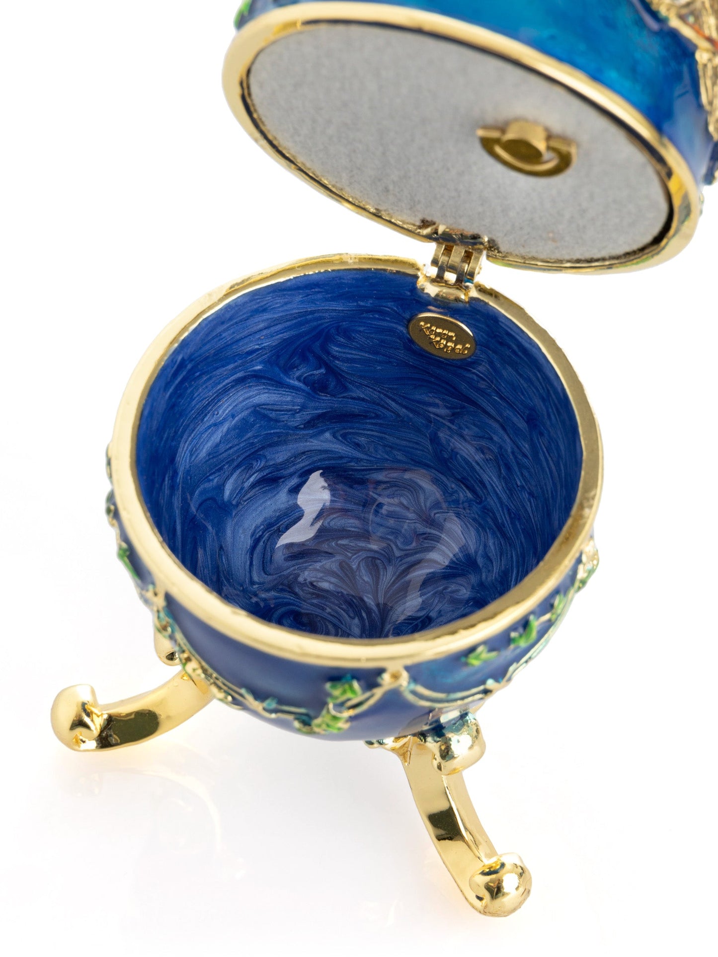 Keren Kopal Blue Russian Egg with Eagles Music Playing Egg