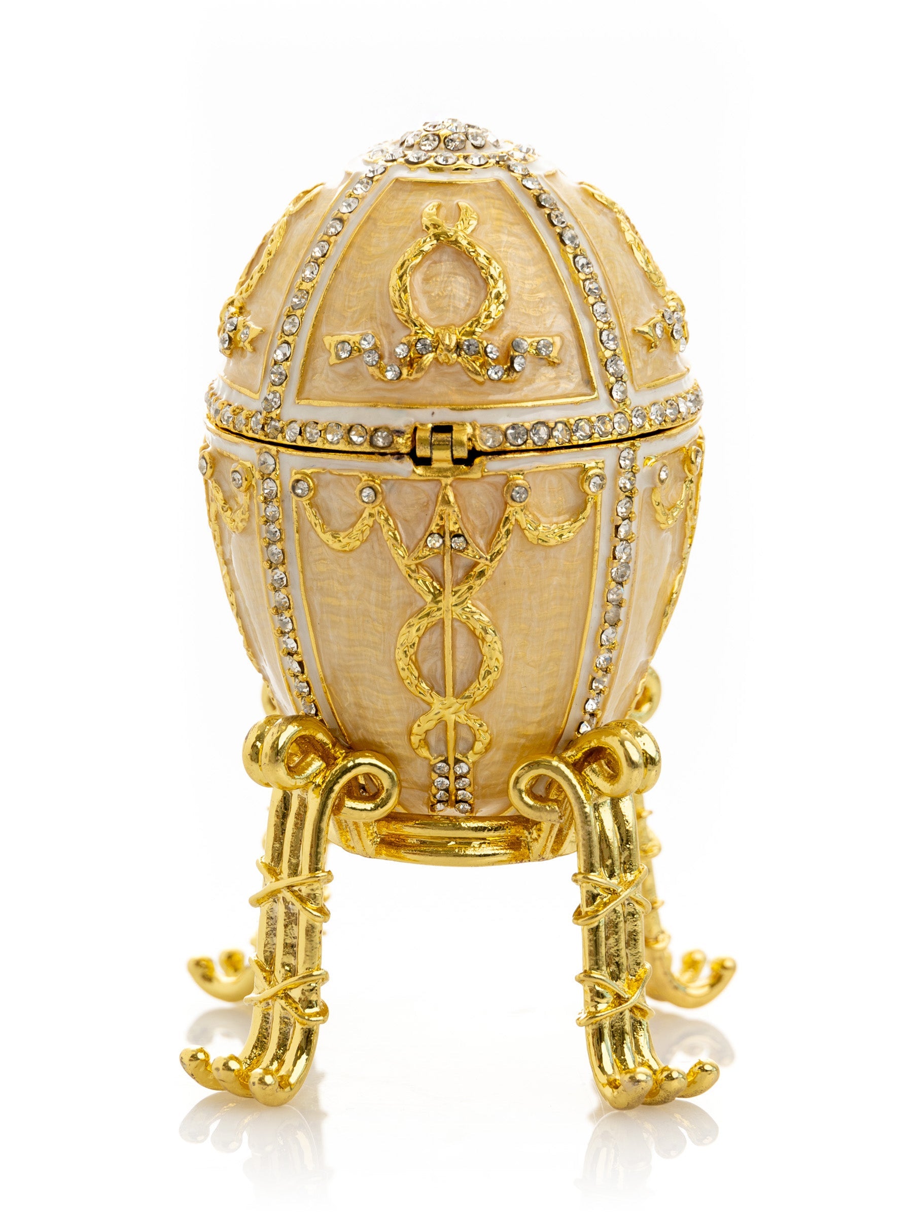 Gold Egg with surprise Tulip flower - Exquisite Decor