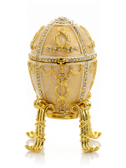 Gold Egg with surprise Tulip flower - Exquisite Decor